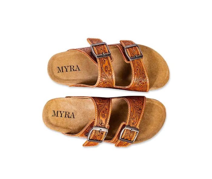 Myra Molly Megan Hand-tooled Sandals