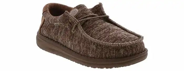 Hey Dude Youth Wally Sport Knit Walnut