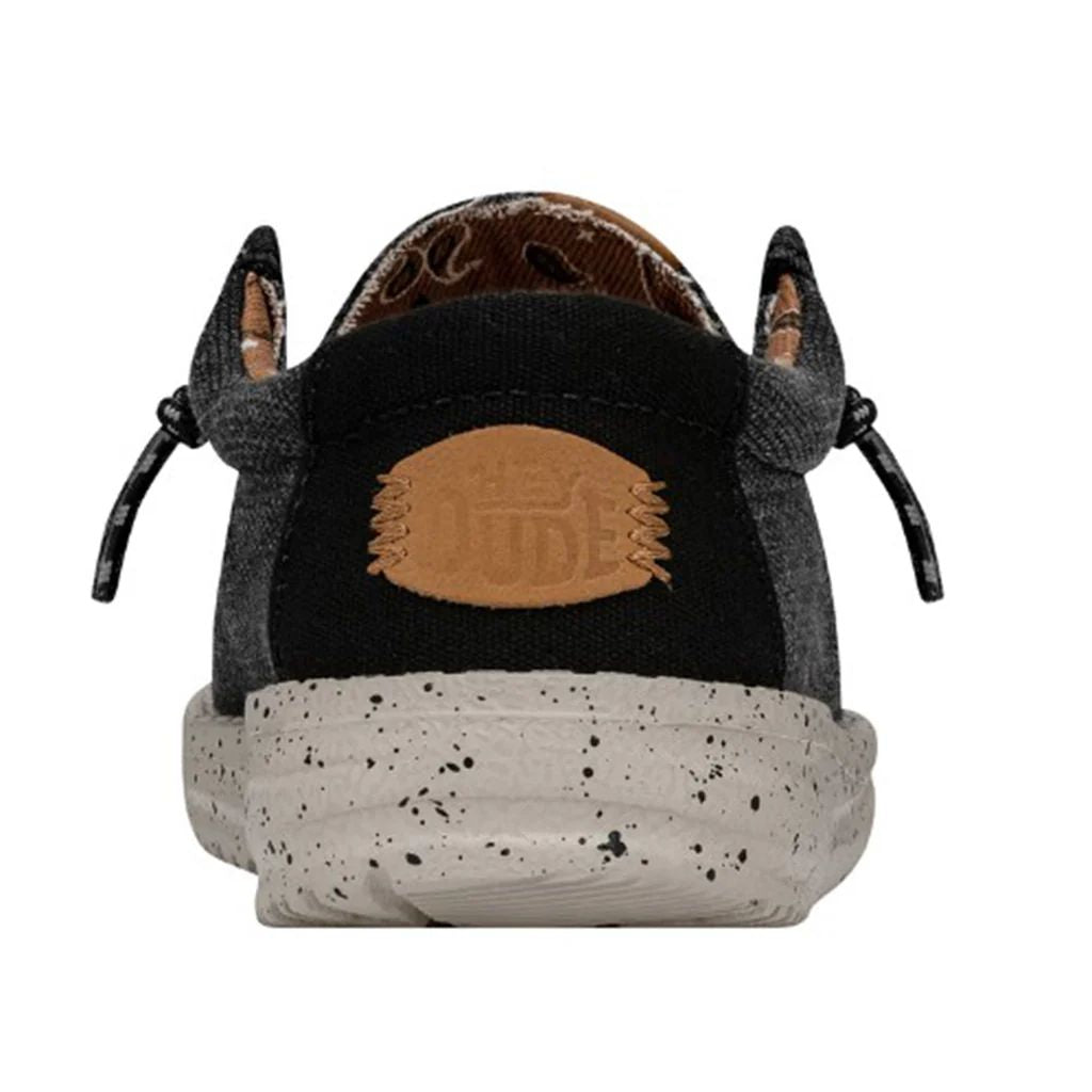 Hey Dude Toddler Wally Washed Canvas Black