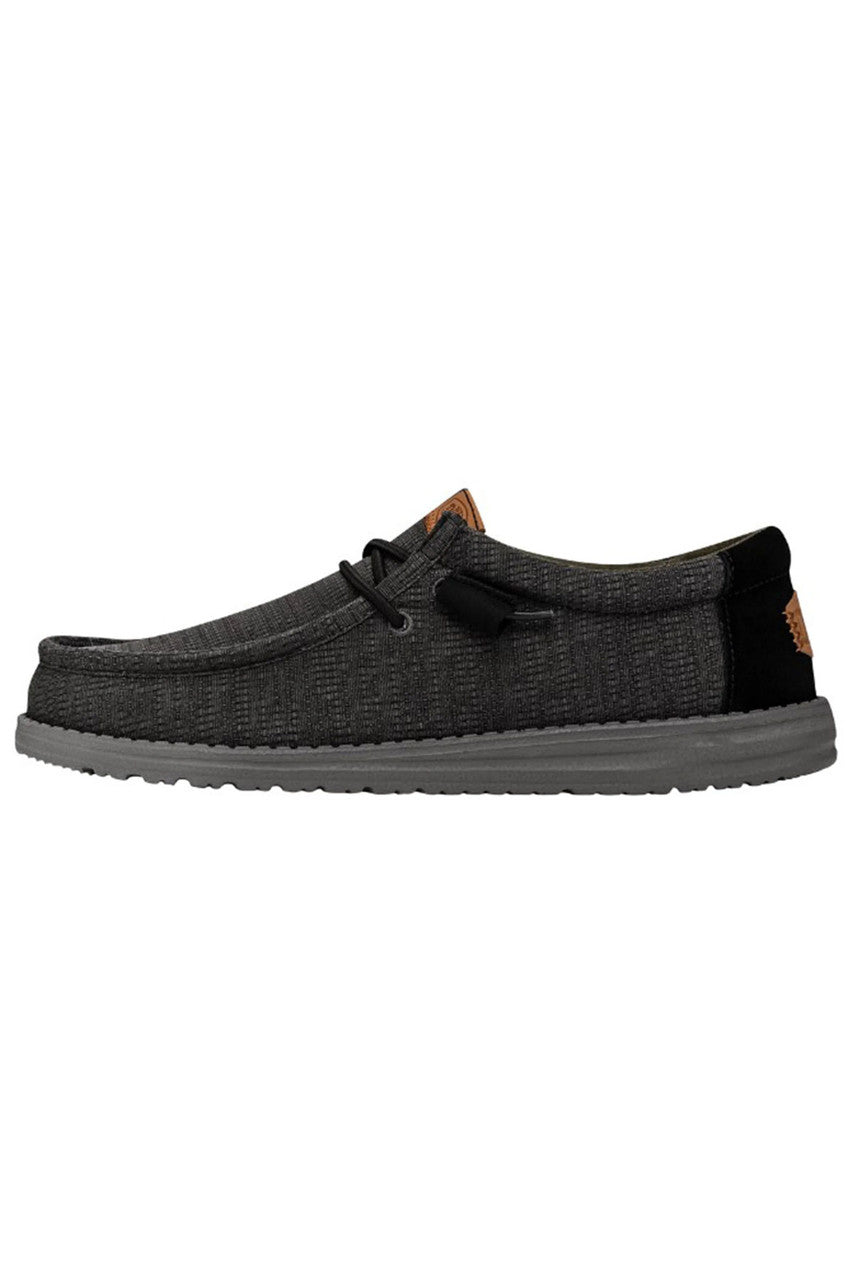 Hey Dude Men's Wally Grid Black