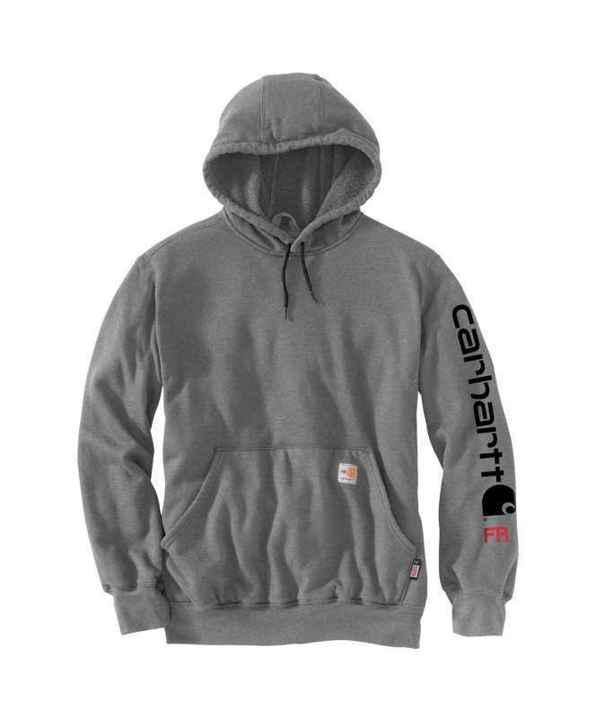 Carhartt Men's Flame-Resistant Force Hooded Logo Graphic Sweatshirt BIG & TALL