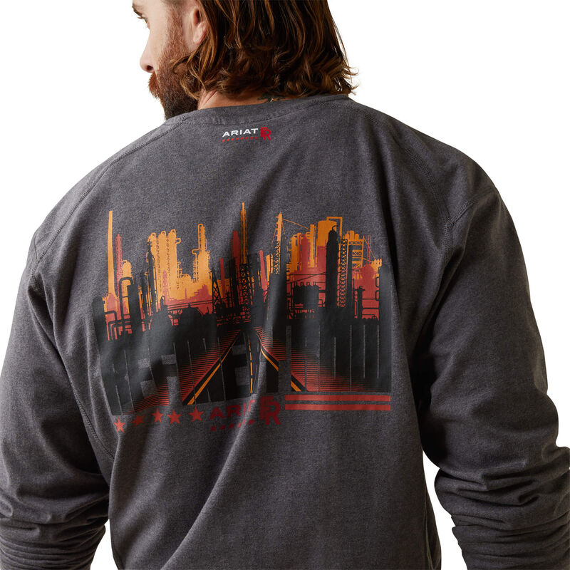 Ariat Men's FR Air Refinery Row Graphic Henley Top BIG & TALL
