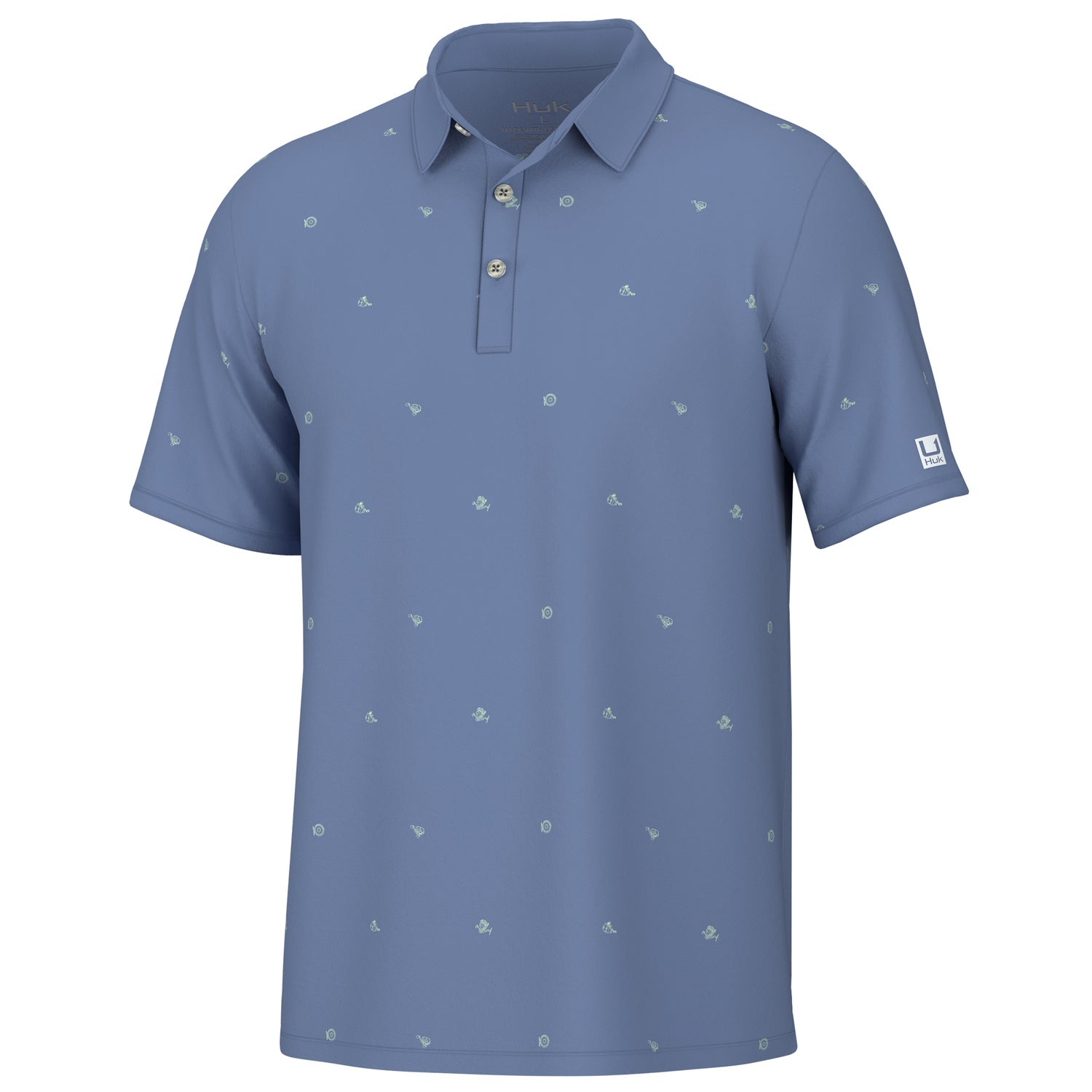 Huk Men's Pursuit Mixed Reels Polo
