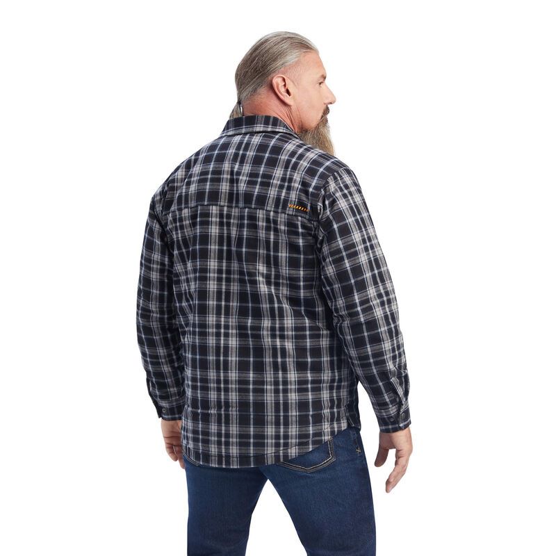 Ariat Men's Rebar Durastretch Flannel Insulated Shirt Jacket BIG & TALL