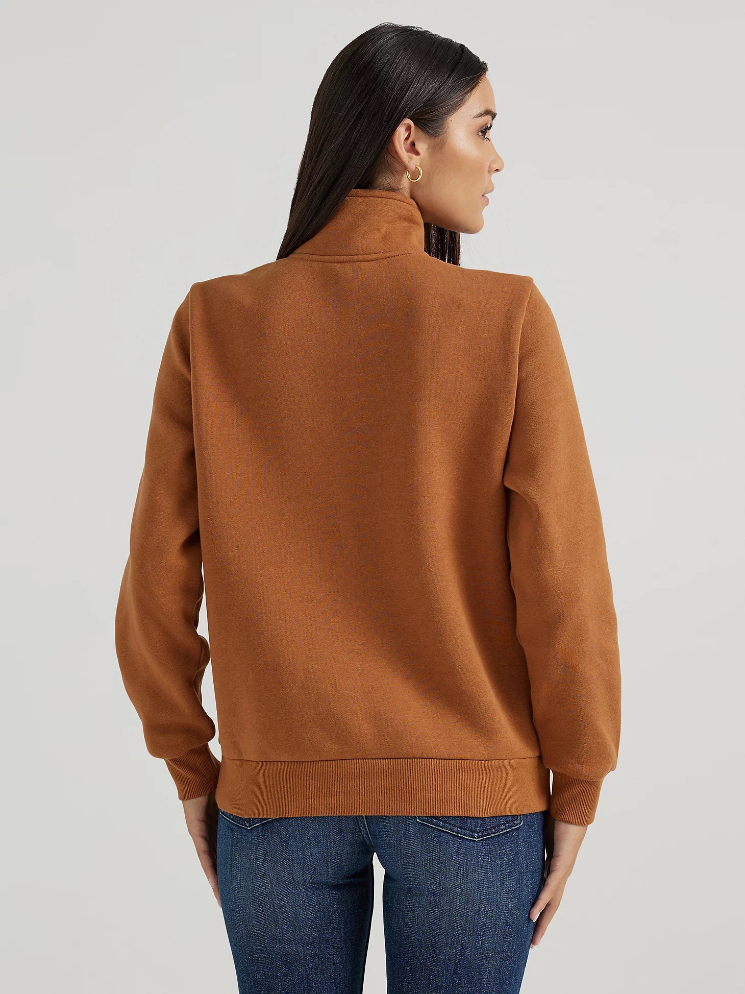 Wrangler Women's Western Stitch Yoke Quarter Zip Sweatshirt