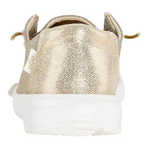 Hey Dude Wendy Metallic Sparkle Gold