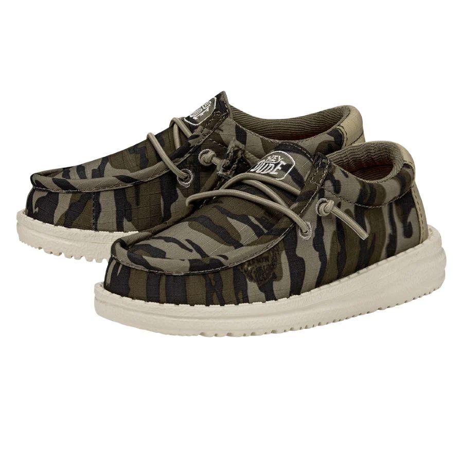 Hey Dude Kids Wally Mossy Oak Bottomland Camo