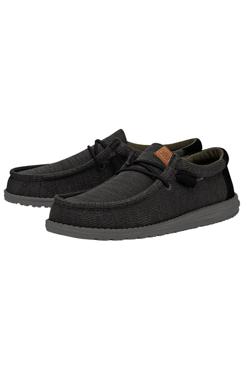 Hey Dude Men's Wally Grid Black