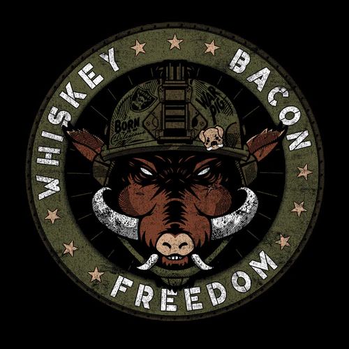 Grunt Men's Whiskey.Bacon.Freedom. T-Shirt