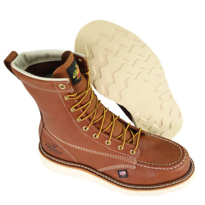 Thorogood Men's American Heritage 8" Tobacco Moc Toe Maxwear Wedge