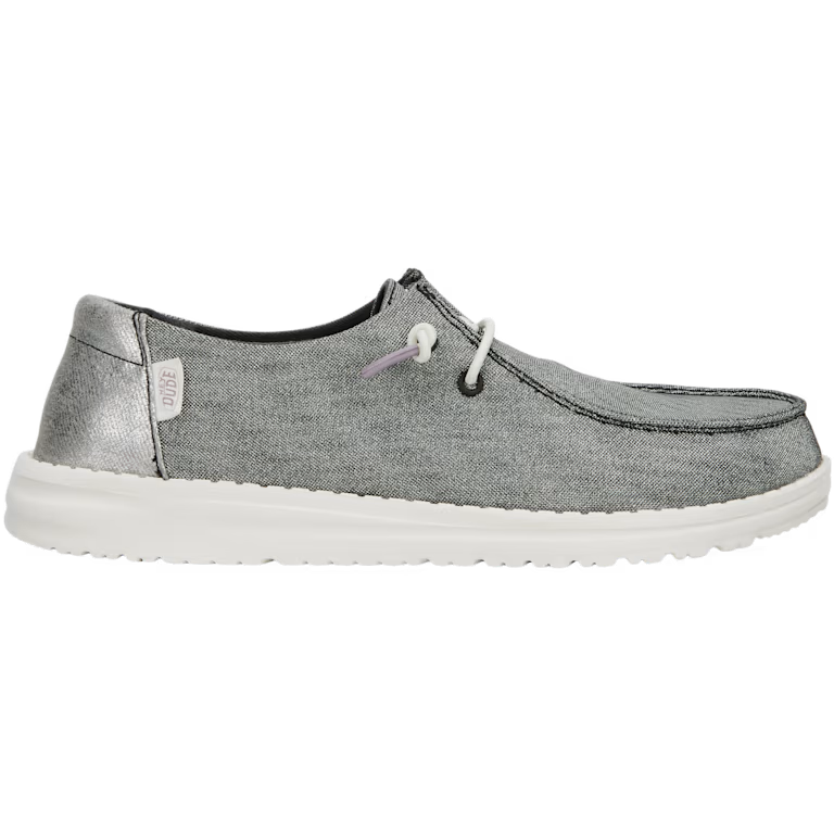 Hey Dude Women's Wendy Metallic Sparkle Charcoal
