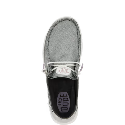 Hey Dude Women's Wendy Metallic Sparkle Charcoal