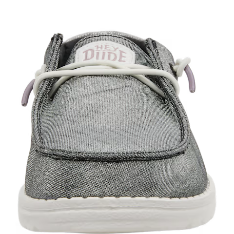 Hey Dude Women's Wendy Metallic Sparkle Charcoal