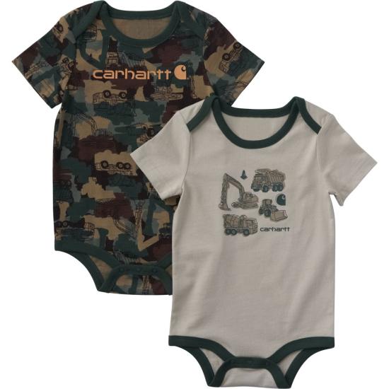 Carhartt Infant Short-Sleeve Construction 2-Piece Bodysuit Set