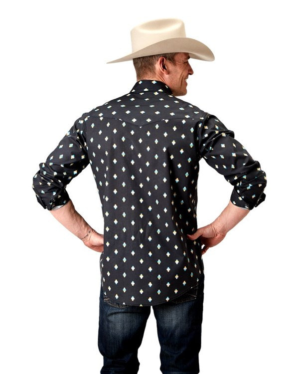 Roper Men's Western Ombre Aztec West Made Shirt
