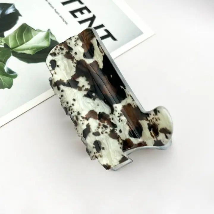 Cowboy Boot Hair Claw Clip Western Style Cool Print