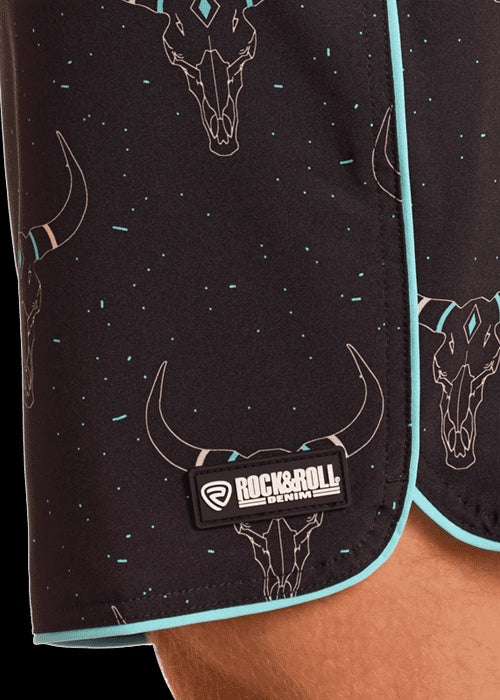 Rock & Roll Men's Longhorn Swim Board Shorts