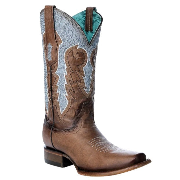 Corral Women's Icey Blue Embriodery Western Boot