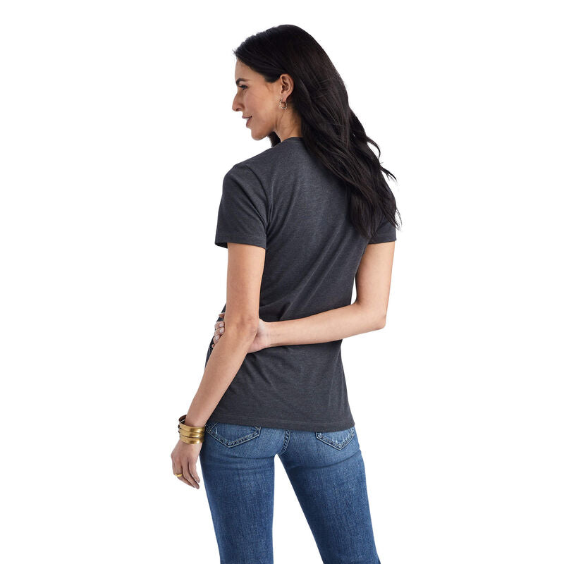 Ariat Women's Ariat Wheat Script T-Shirt Charcoal