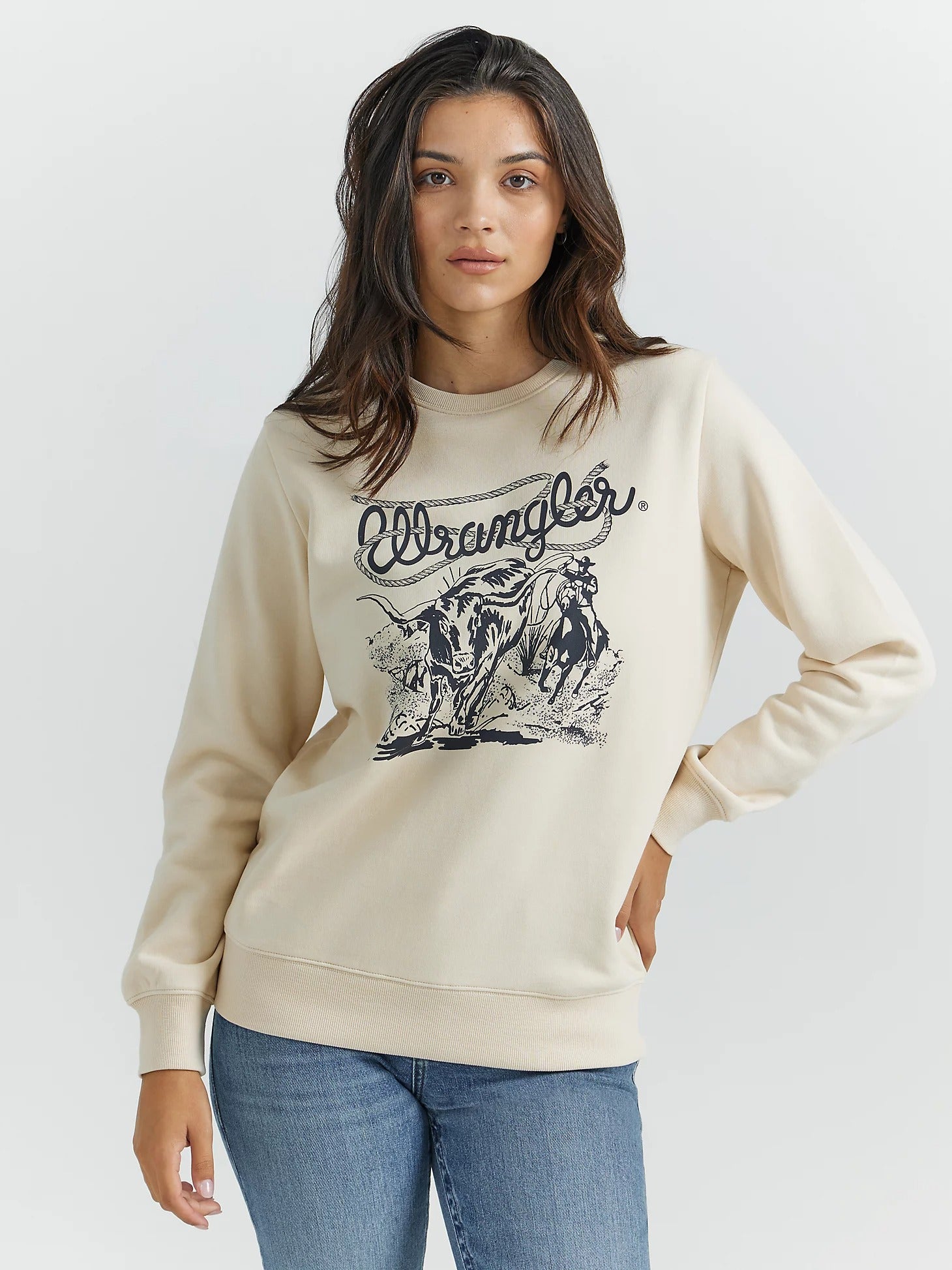 Wrangler Women's Crew Pullover Cattle
