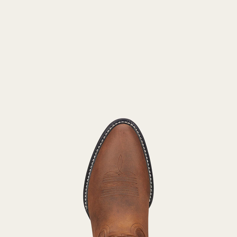 Ariat Men's Heritage Western R Toe Distressed Brown