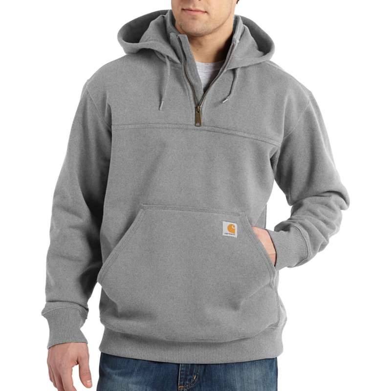 Carhartt Men's Paxton Heavyweight Hooded Zip Mock Sweatshirt - GRAY 034