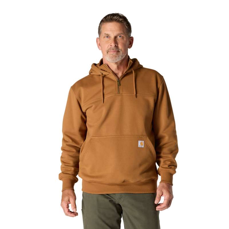 Carhartt Men's Paxton Heavyweight Hooded Zip Mock Sweatshirt - CARHT BROWN BRN