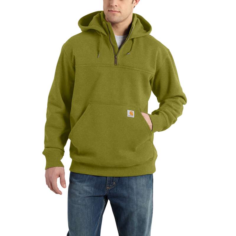 Carhartt Men's Paxton Heavyweight Hooded Zip Mock Sweatshirt - DILL GI2