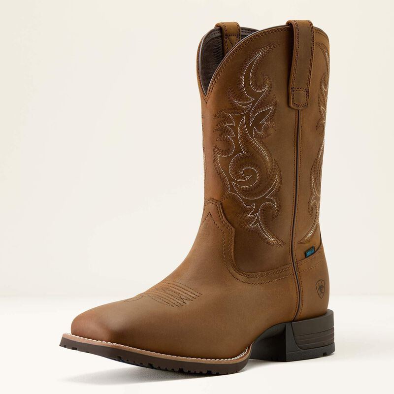 Ariat Men's Hybrid Ranchway Waterproof Wide Square Toe Cowboy Boot