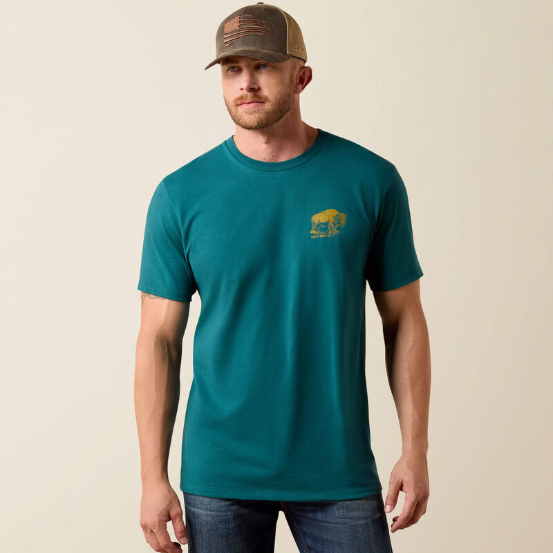 Ariat Men's Bison Wander Flag Classic Fit T-Shirt