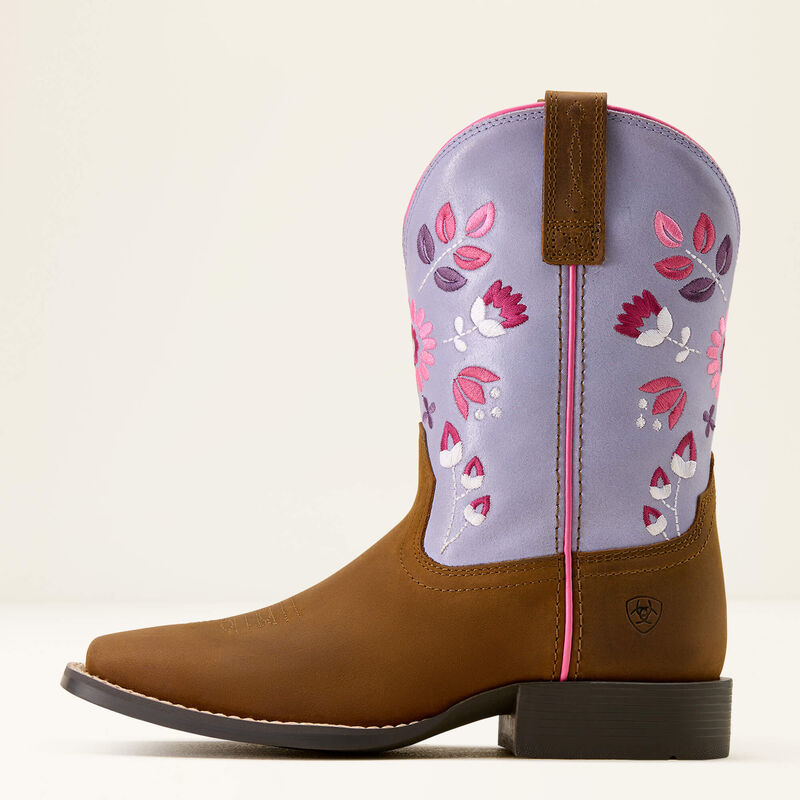 Ariat Kid's Wild Bloom Wide Square Toe Western Boot