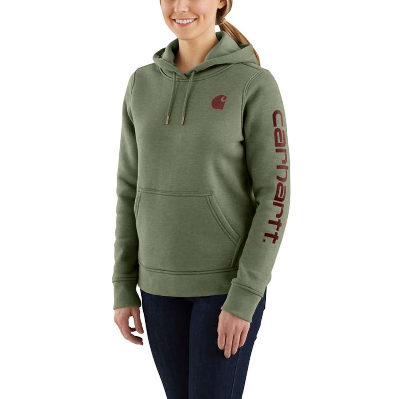 Carhartt Women's Clarksburg Graphic Sweatshirt - OLIVINE G01