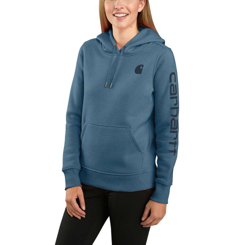 Carhartt Women's Clarksburg Graphic Sweatshirt - OCEAN BLUE I37