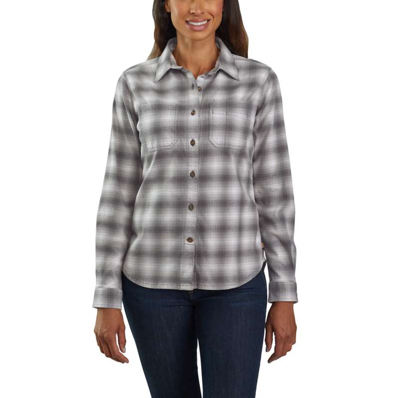 Carhartt Ladies Hamilton Flannel Shirt - CHARCOAL CHR