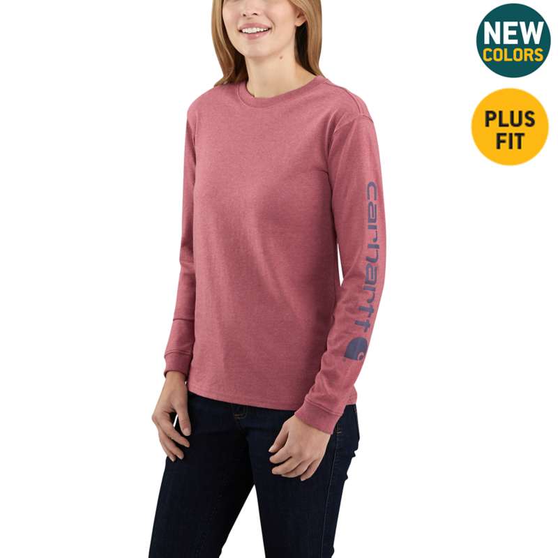Carhartt Women's Workwear Logo Long Sleeve - CLAYSTONE P07