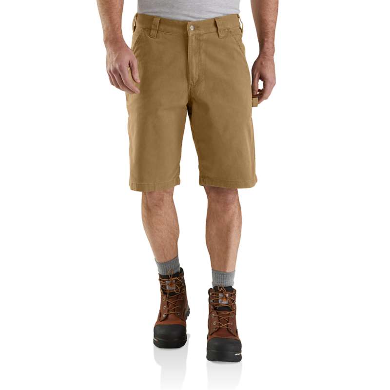 Carhartt Men's Rugged Flex Relaxed Fit Canvas Utility Work Short - HICKORY 918