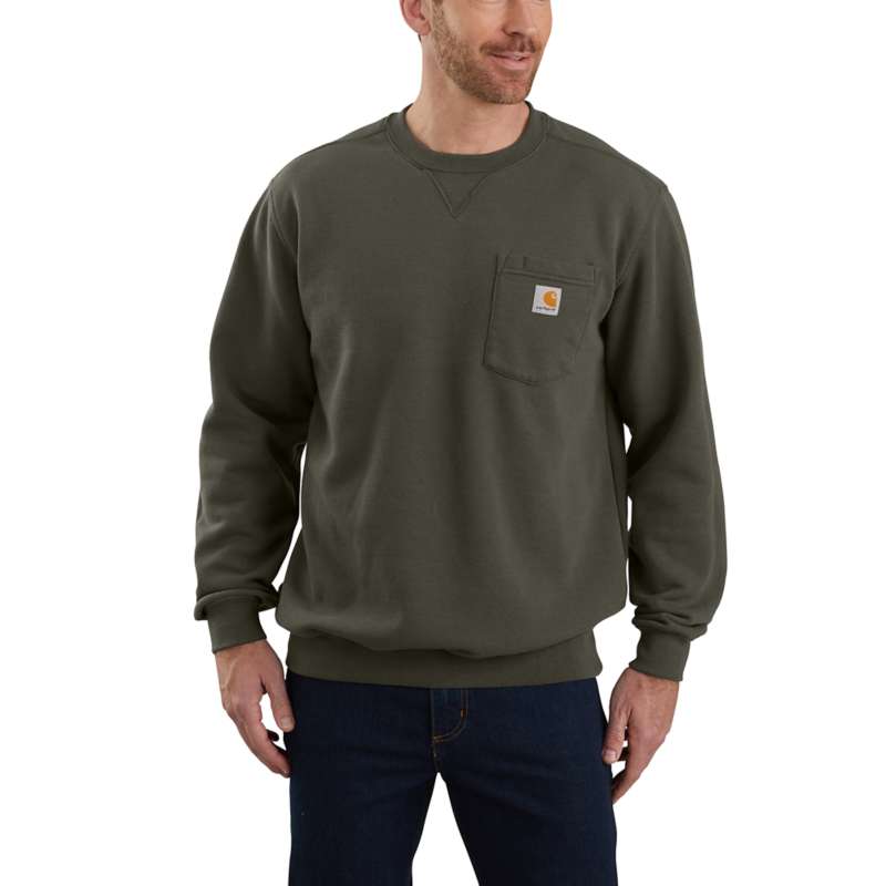 Carhartt Men's Crewneck Pocket Sweatshirt - MOSS MOS