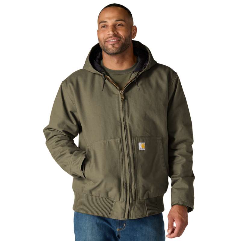 Carhartt Men's Loose Fit Washed Duck Insulated Active Jacket - MOSS MOS