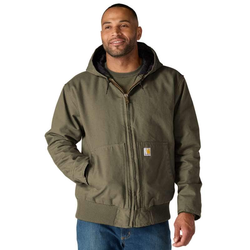Carhartt Men's Loose Fit Washed Duck Insulated Active Jacket BIG & TALL - MOSS MOS