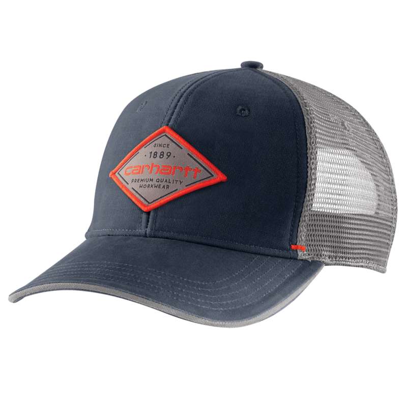 Carhartt Men's Canvas Mesh Back Premium Quality Graphic Cap - NAVY I26