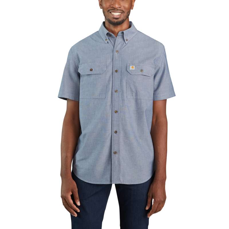 Carhartt Men's Loose Fit Midweight Chambray Short-Sleeve Shirt - DENIM BLUE 499