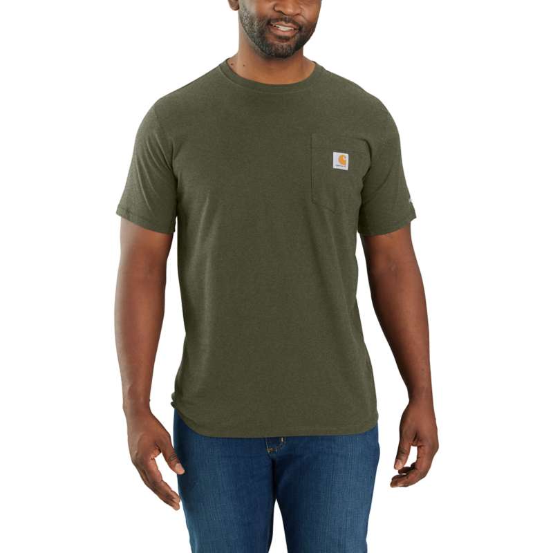 Carhartt Men's Force Relaxed Fit Midweight Short-Sleeve Pocket T-Shirt - BASIL G73