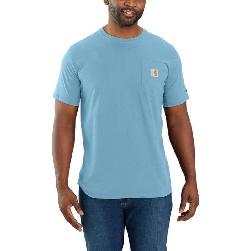 Carhartt Men's Force Relaxed Fit Midweight Short-Sleeve Pocket T-Shirt BIG - POWDER BLUE H51