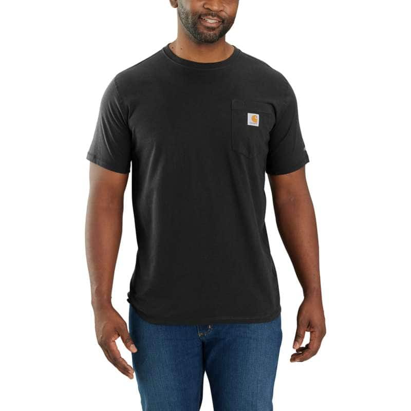 Carhartt Men's Force Relaxed Fit Midweight Short-Sleeve Pocket T-Shirt - BLACK N04