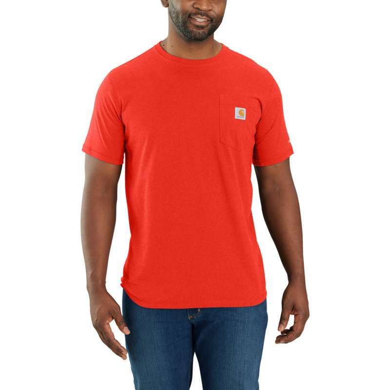 Carhartt Men's Force Relaxed Fit Midweight Short-Sleeve Pocket T-Shirt - CURRANT R51