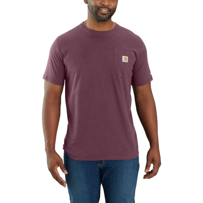 Carhartt Men's Force Relaxed Fit Midweight Short-Sleeve Pocket T-Shirt BIG - BLACKBERRY V27