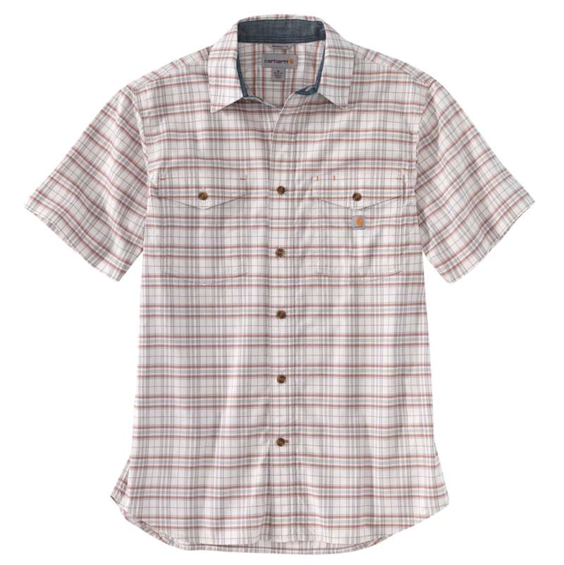 Carhartt Men's Rugged Flex Relaxed Fit Lightweight Short-Sleeve Plaid Shirt - MALT W03