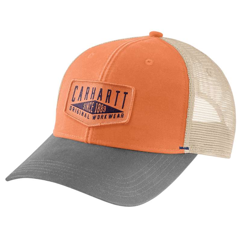 Carhartt Men's Canvas Workwear Patch Cap - ORANGE DYO
