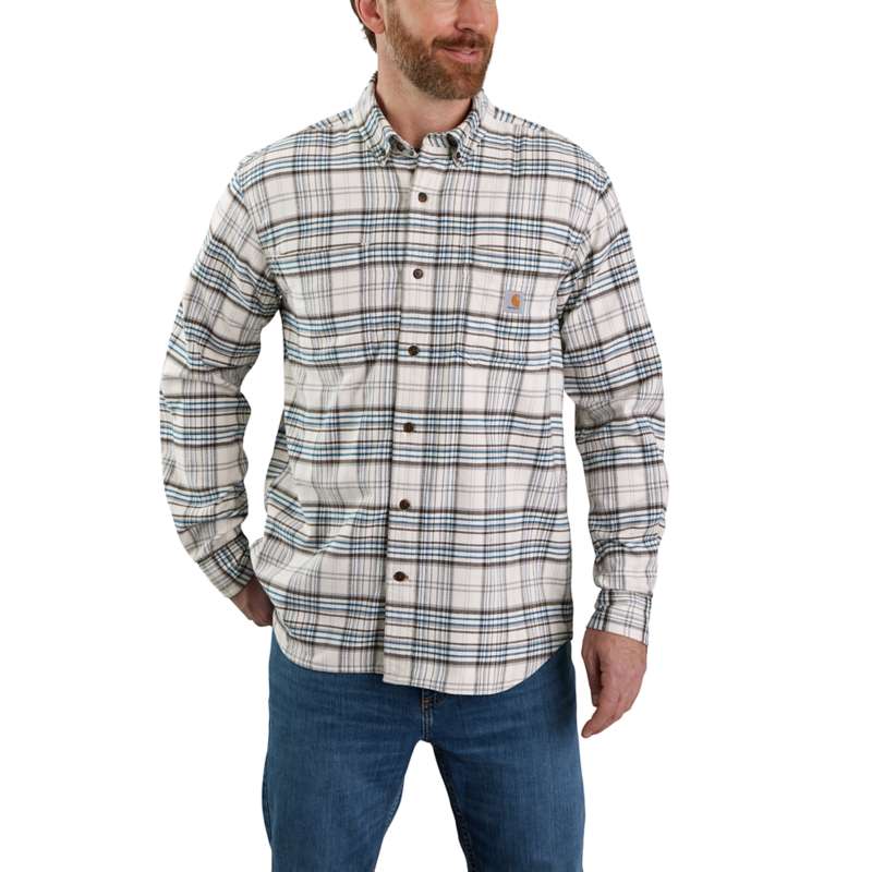 Carhartt Men's Rugged Flex Midweight Flannel Long-Sleeve Plaid Shirt - MALT W03