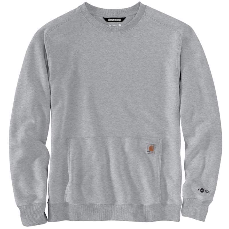 Carhartt Men's Force Relaxed Fit Lightweight Crewneck Sweatshirt BIG & TALL - ASPHALT 058